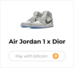 Example of sneakers as a product sold with Payment Button